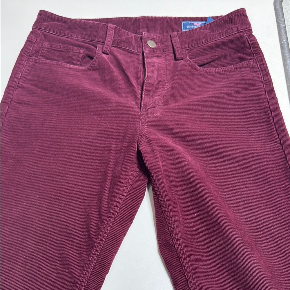 Vineyard Vines men’s burgundy corduroy pants